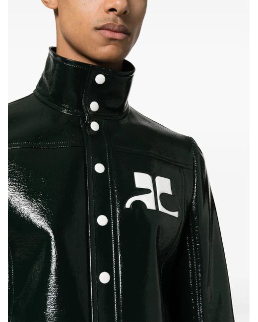 Courreges Black Reedition Vinyl Jacket for men
