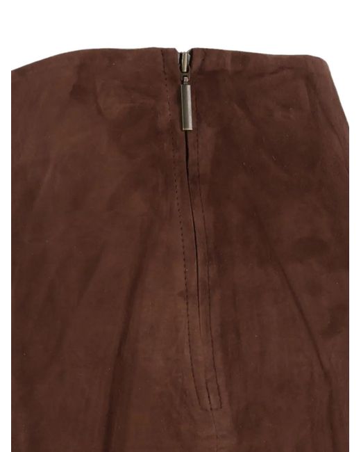 Arma Brown Melody Suede Mini Skirt