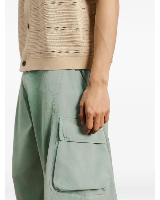 CROQUIS Green Relaxed-Fit Cargo Shorts for men