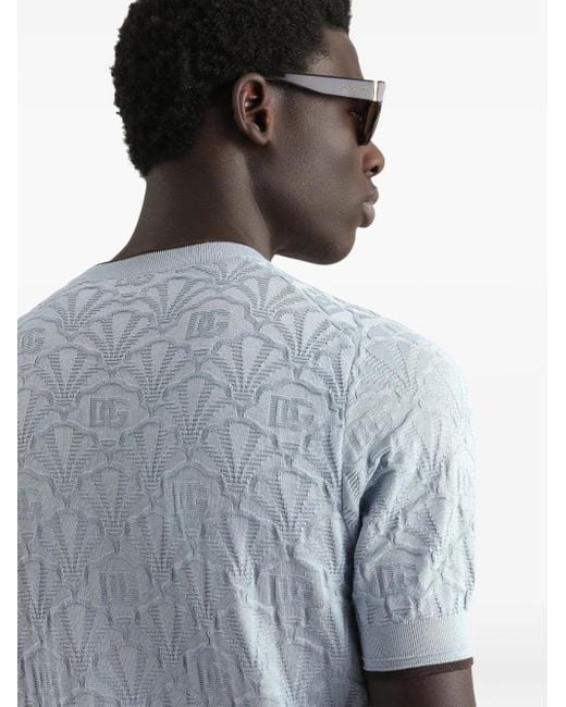 メンズ Dolce & Gabbana シルク Tシャツ Blue