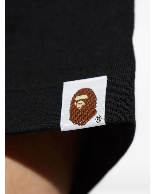 A Bathing Ape Black Printed T-Shirt for men