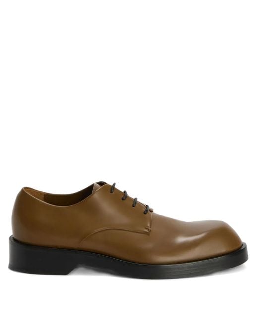 Jil Sander Brown Leather Derby Shoes for men