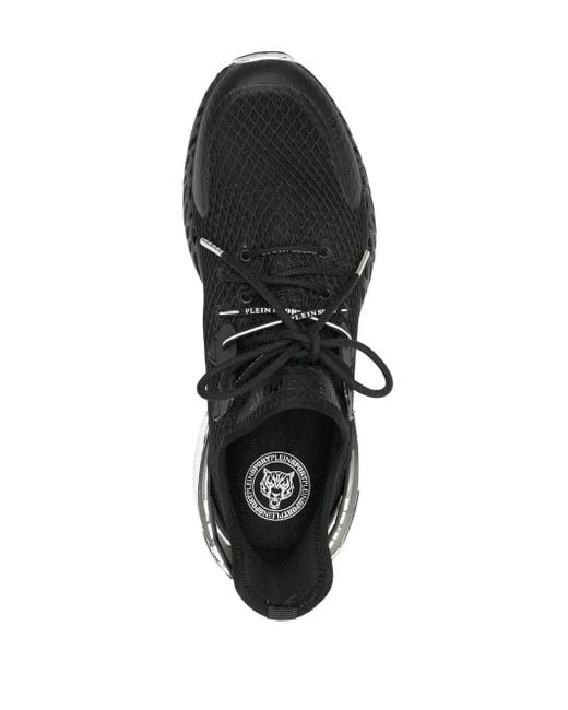 Philipp Plein Black Thunder Force Lace-Up Sneakers