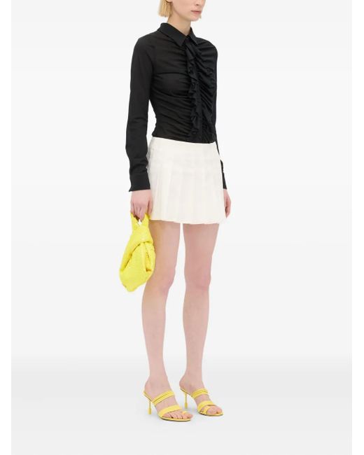 MSGM White Pleated Shorts
