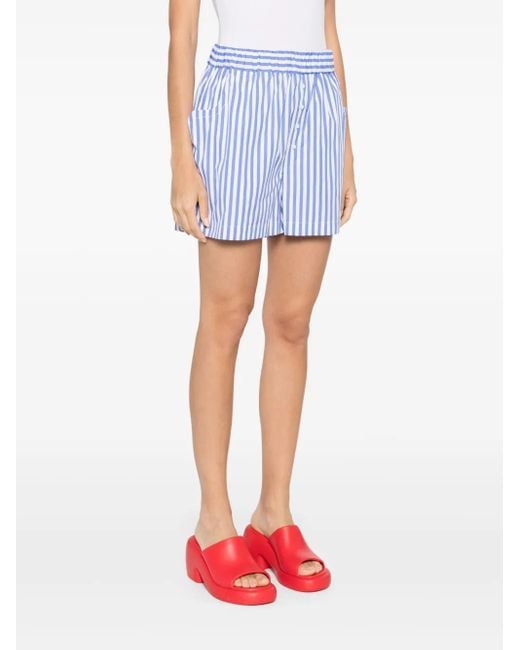 CUANTICO Blue Cotton Shorts
