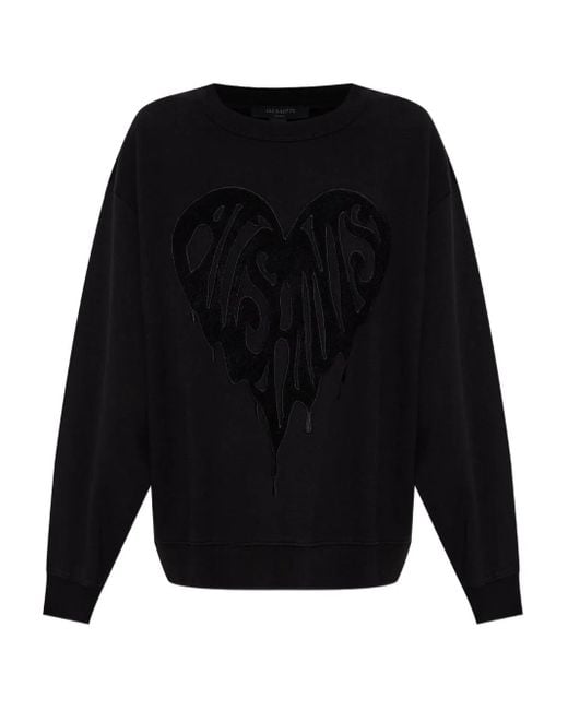 AllSaints Sweater Verfraaid Met Hart in het Black