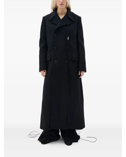 Ann Demeulemeester Melton ウールコート Black