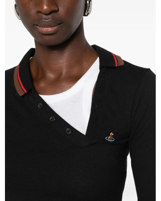 Vivienne Westwood Black Asymmetric Long-Sleeve Top