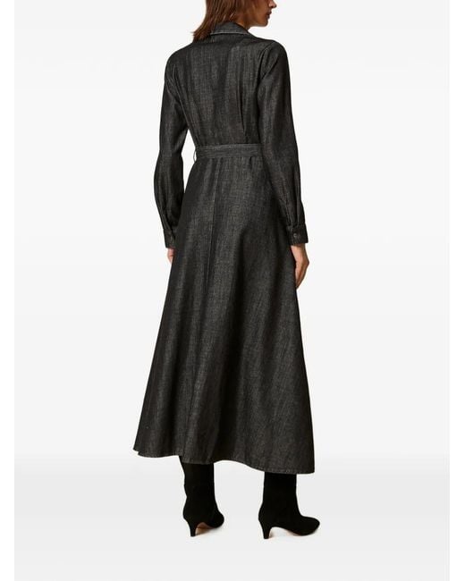 Twinset Black Long Flowing Denim Dress