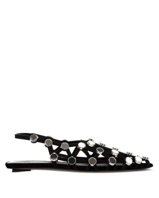 The Attico Black Flat Shoes