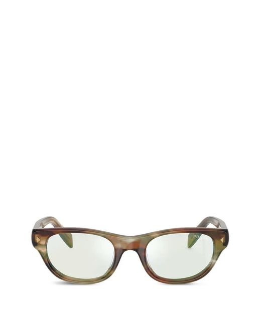 Prada Brown Triangle-Stud Sunglasses