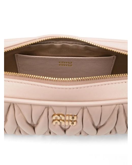 Miu Miu Pink Leather Shoulder Bag