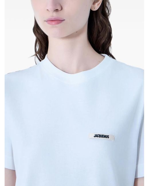 Jacquemus White Boxy Silk-Nylon Top