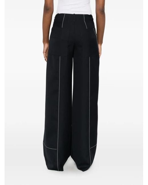 Seafarer White Wool Palazzo Pants