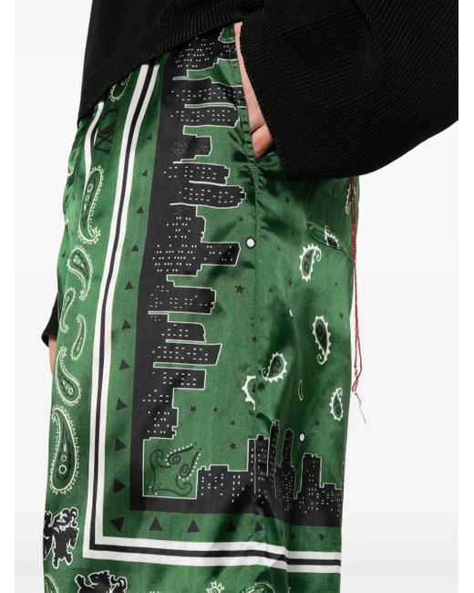 メンズ Off-White c/o Virgil Abloh バンダナプリント ショートパンツ Green