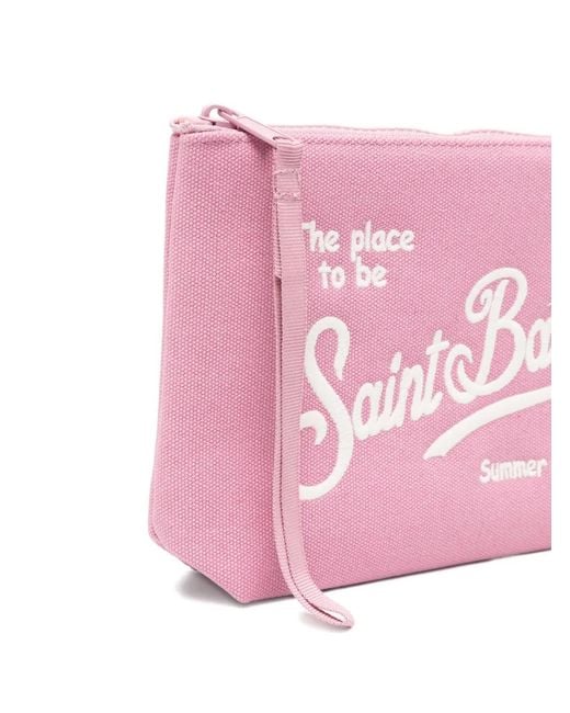 Mc2 Saint Barth Pink Aline Embroidered Pouch for men