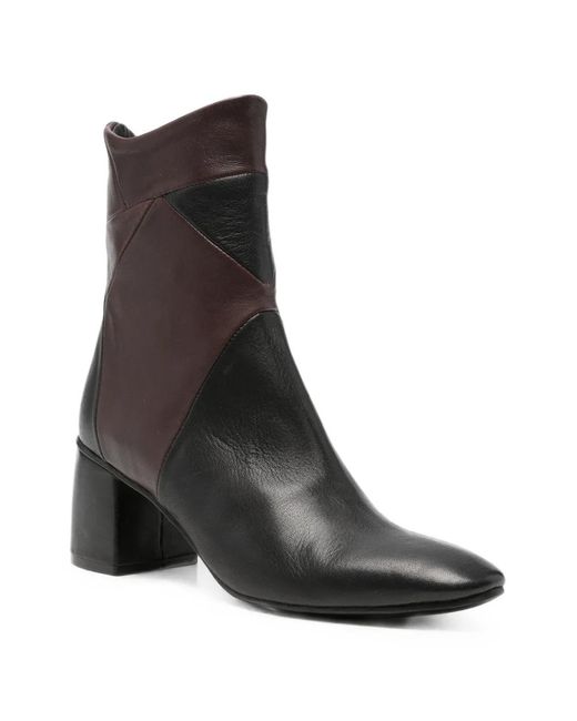 Kudeta Black Patchwork Leather Ankle Boots