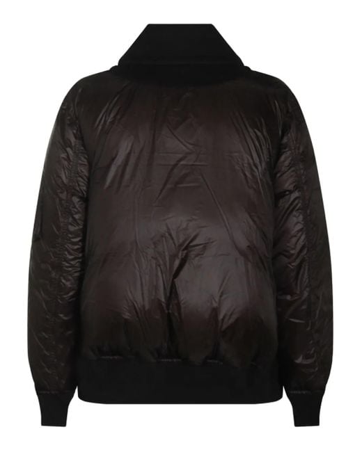 Sacai Black Double-Breasted Puffer Jacket