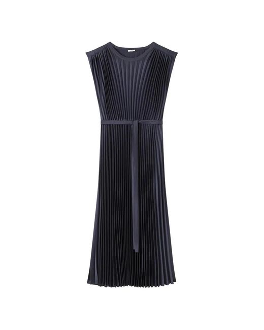 Joseph Blue Volta Pleated Midi Dress
