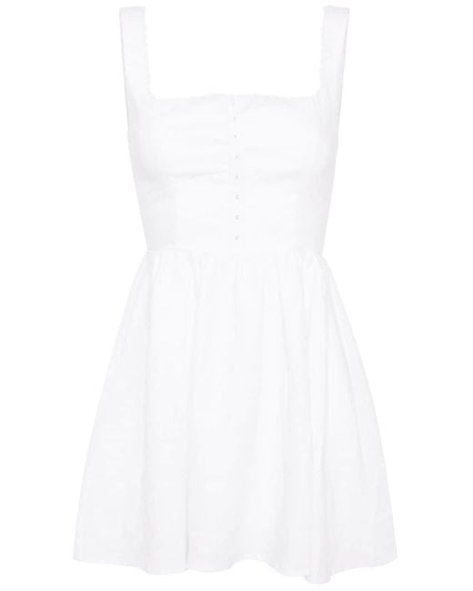 Reformation White Sheri Linen Dress