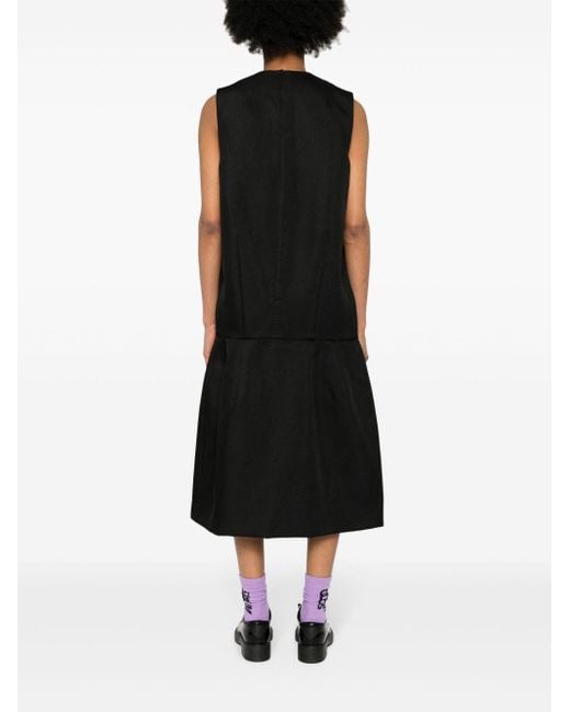 Comme des Garçons Black Textured-finish Sleeveless Dress