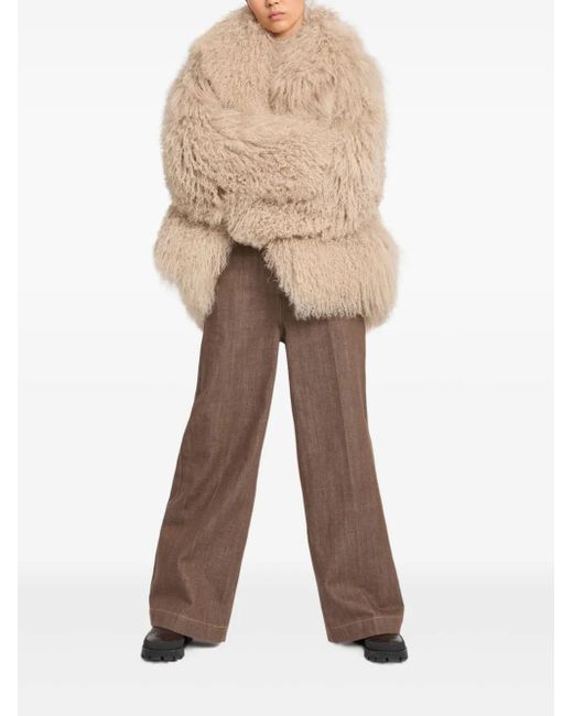 Yves Salomon Natural Shearling Jacket