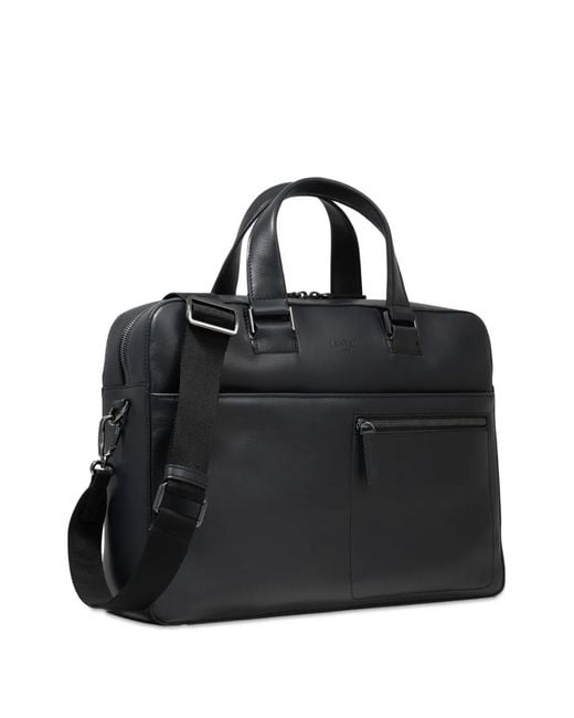 Lancel Black Medium Max Briefcase for men