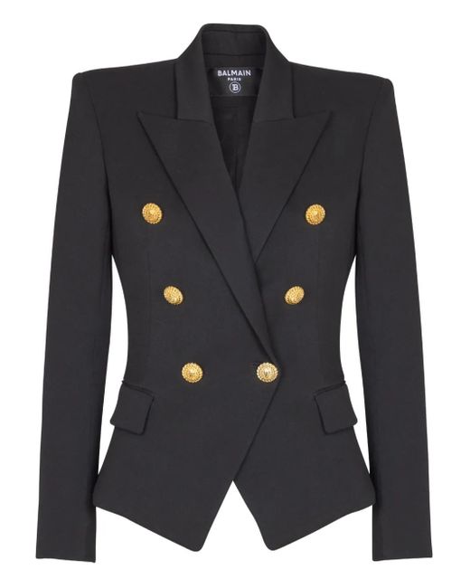 Balmain Black Doppelreihiger Blazer