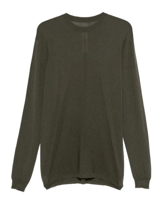 Rick Owens Wollen Trui Met Ronde Hals in het Green voor heren