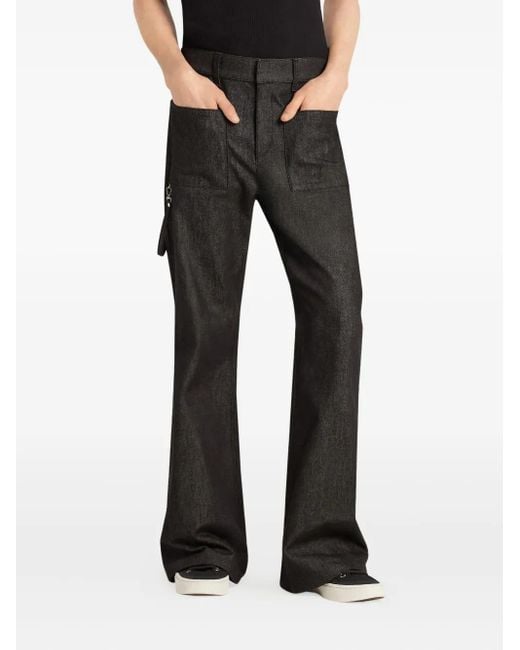 Courreges Black Two-Pocket Bootcut Jeans for men