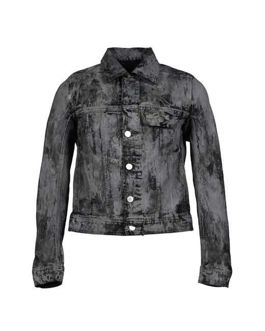 FILTH Black Distressed-Effect Denim Jacket for men