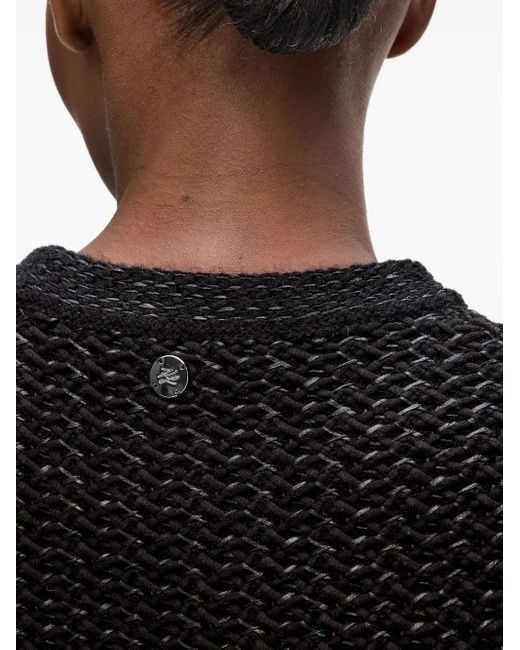 Karl Lagerfeld Black Minikleid Mit Fransensaum