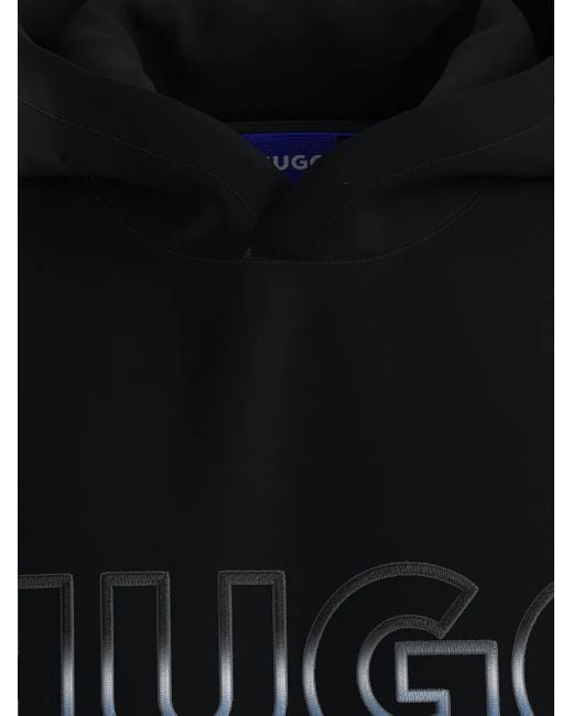 HUGO Hoodie Met Logodetail in het Blue voor heren