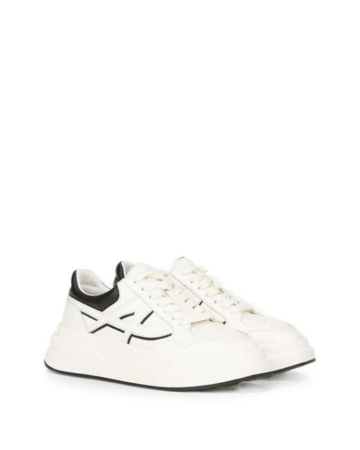 Ash White Logo-Patch Sneakers