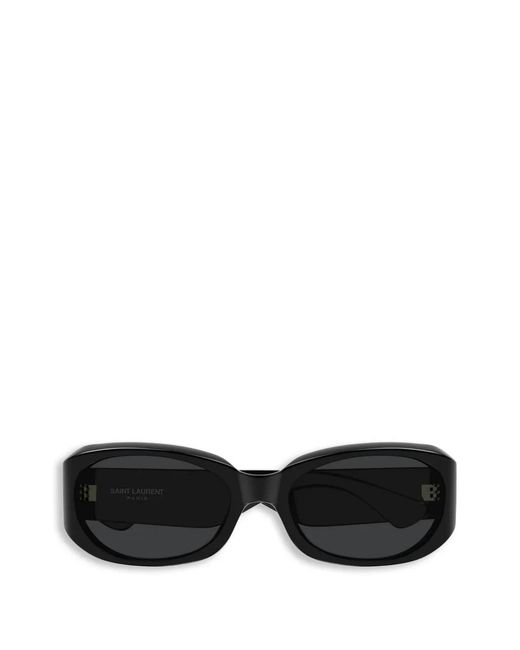Saint Laurent Black Oval-Frame Sunglasses