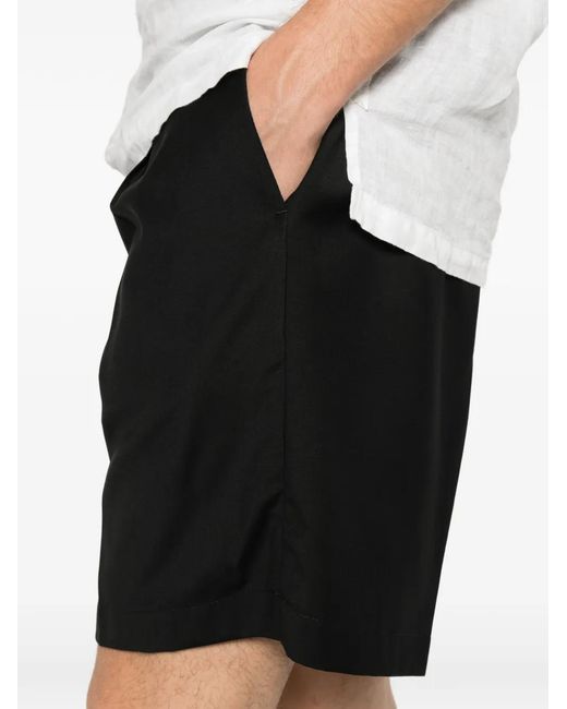 Briglia 1949 Black Molokaip Pleated Drawstring Shorts for men