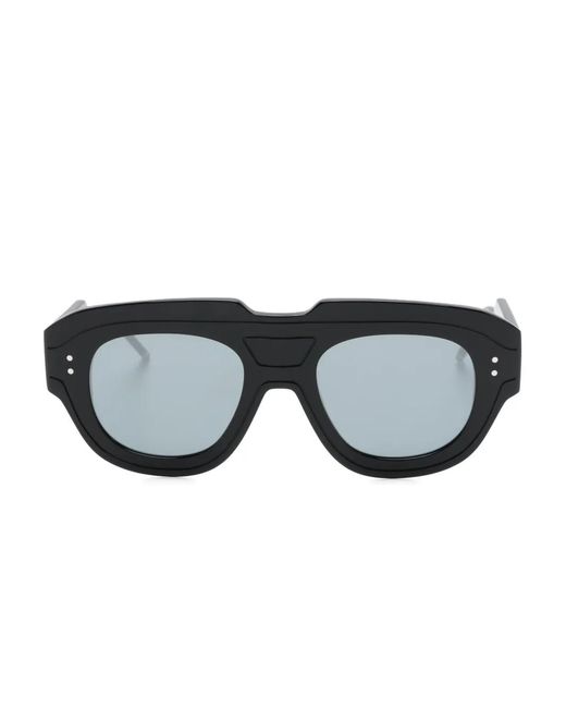 Thom Browne Black Round-Frame Sunglasses