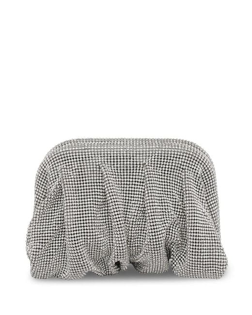 Benedetta Bruzziches Gray Venus La Petite Removable-Chain Clutch Bag