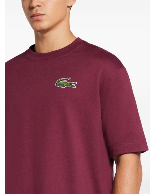 Lacoste T-Shirt mit Logo-Patch in Red für Herren