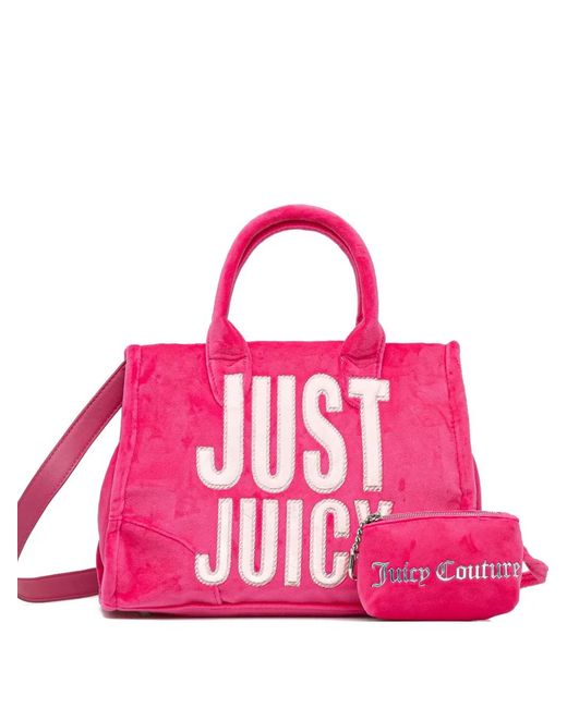 Juicy Couture Pink Iris Patch Tote Bag