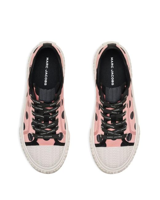Marc Jacobs Brown Polka-Dot Platform Trainers