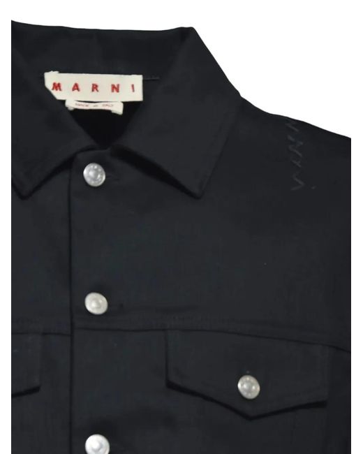 Marni Black Buttoned Denim Jacket for men