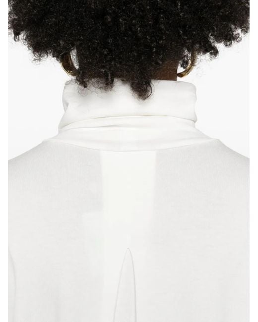 Marc O' Polo T-Shirt Met Col En Lange Mouwen in het White