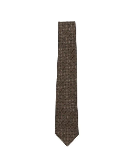 Ferragamo White Geometric-Pattern Tie for men