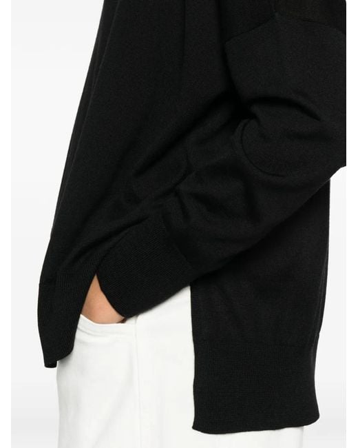 Gran Sasso Black Roll-Neck Sweater
