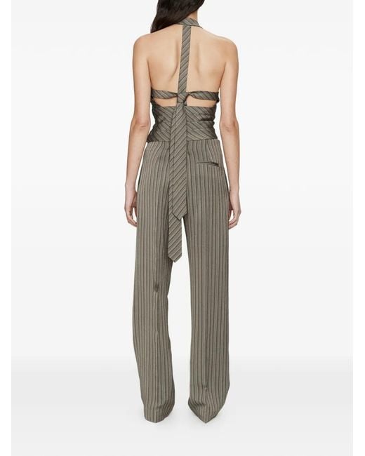 Christopher Esber Gray Reyer Tailored Tie Striped Top