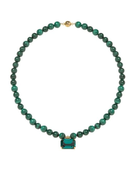 Jennifer Behr Green Beaded Sidonie Necklace
