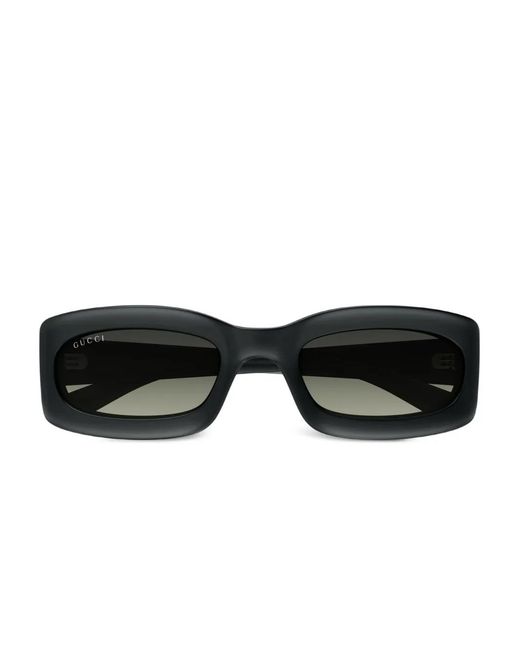 Gucci Black Rectangle-Frame Sunglasses for men