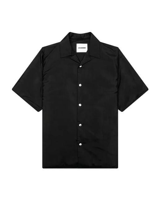 Camicia A Maniche Corte di Jil Sander in Black da Uomo