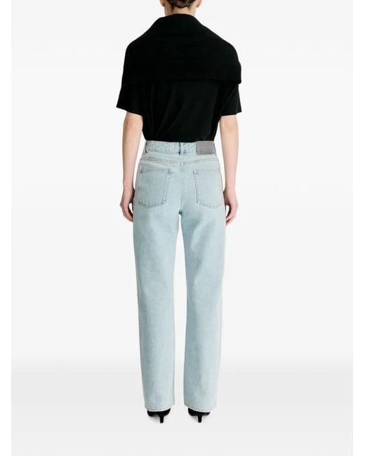 Loulou de Saison Blue Mico Wide-Leg Jeans